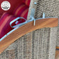 Strandkorb Sonnenpartner Modell Teak PE-Geflecht Hyazinthoptik Dessin Franja-roya-708, Innen Uni terracotta wie abgebildet - Strandkorb Prieß