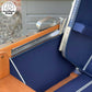 FBZ-01 Strandkorb Sonnenpartner Modell Konsul Holz natur lasiert Geflecht blau Dessin 27-702 - Strandkorb Prieß