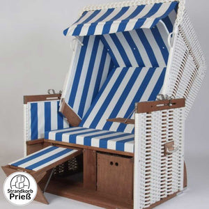 Strandkorb kaufen - Heringsdorf Modell Wangerooge 2-Sitzer PVC Stoff, wie abgebildet - Strandkorb Prieß