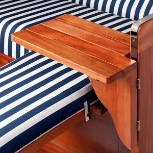 Notebooktisch, Bistrotisch oder Schwenktisch für Strandkorbmodelle, Ausführung Mahagoni - Strandkorb Prieß
